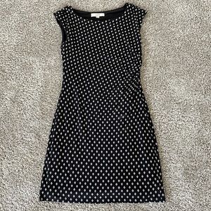 LOFT black cap sleeve above knee dress medium